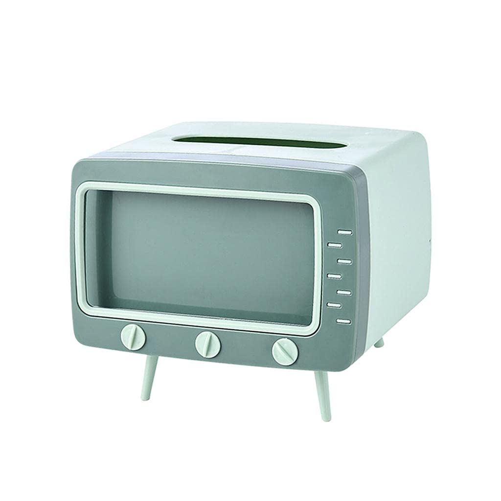 TV tissue box + mobile phone stand desktop tissue napkin holder case Green|Tissue Box Covers|Home & Garden-image-43
