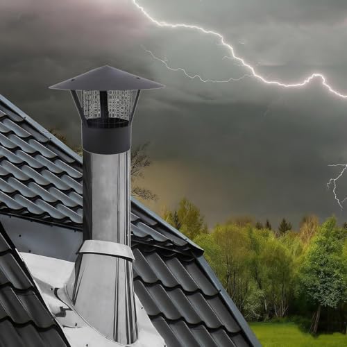 Tapa de lluvia para chimenea de acero inoxidable 304 redonda de 135 mm para tejados 8