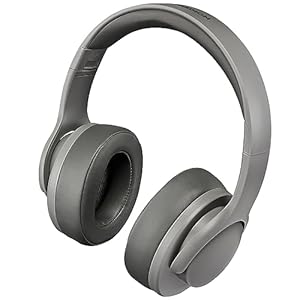 MEDION E62661 Casque (Overear, Bluetooth 5.1, sans fil, mains libres, batterie intégrée, microphone, USB-C, jusqu’à 38 heures, port AUX) gris