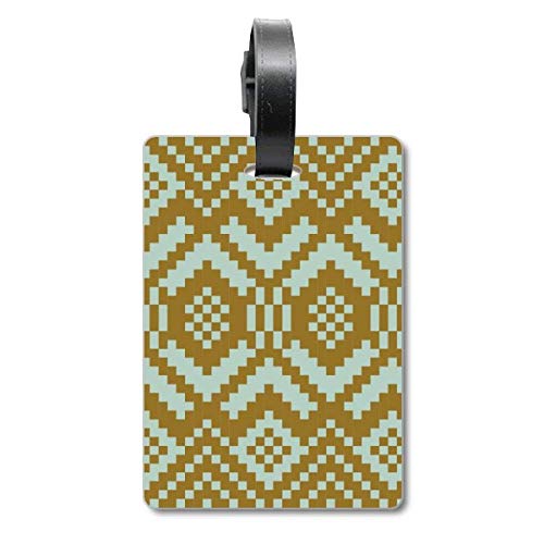 Étiquette bagage voyage carrée bleu clair pour valise de cabine