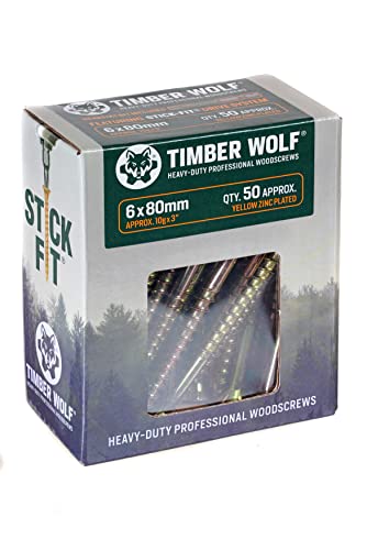 Timber Wolf Vis à bois - 6,0 x 80 mm - Boîte de 50 Cover