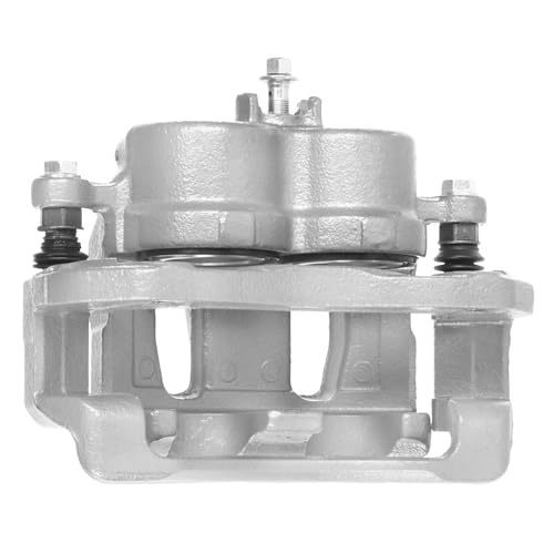 Image of Detroit Axle - Front Left Brake Caliper for Hyundai 2007-2010 Entourage, 2006-2012 2014 Kia Sedona, Driver Side Disc Brake Caliper with Bracket 2008 2009 Replacement