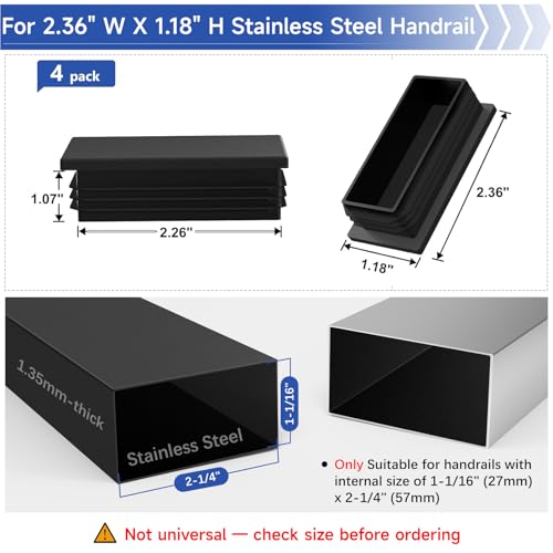 Accesorios de riel superior plano resistentes a la intemperie en pack de 4 4