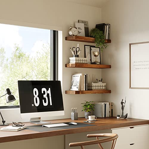 Wood And Wire Baskets With Liners For Organizing - Set Of 2 Sizes - Handcrafted - Decorative Storage Bin For Bathroom, Toilet Paper Storage - New Home Gift - Walnut (11.2"L X 6"W&9.5"L X 4.8"W) #TOP4