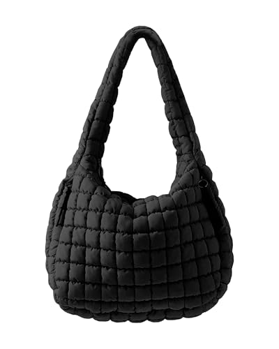 Image of Puffer Tote Bag, Quilted Tote Bag Crossbody Bags for Travel, Gym, Work
