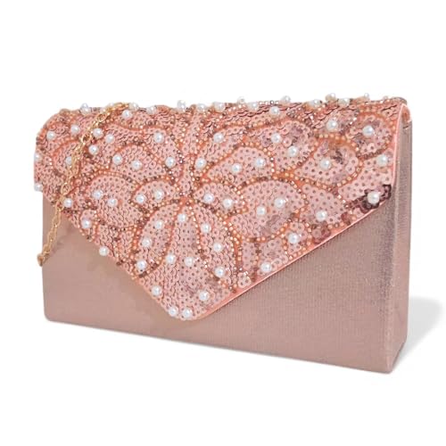 Sac à main bandoulière perles strass brillants, pochette soirée