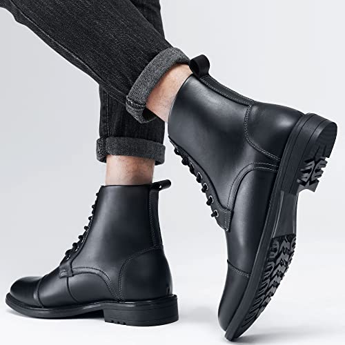 Image of Arkbird Men's Motocycle Combat Boots, Comfortable Stylish Lace Up Casual Boots for Men