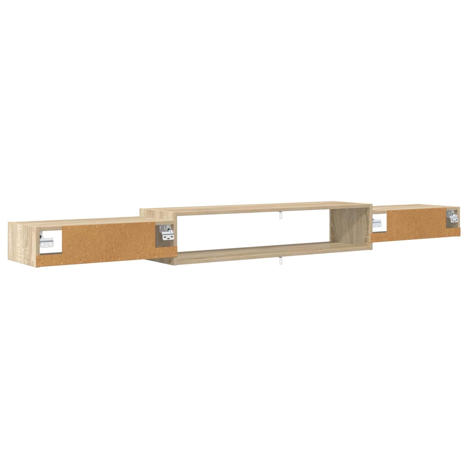 Gecheer Wandmontierter TV-Schrank Wandhalterung Sonoma-Eiche, Moderne TV Lowboard Fernsehschrank für Home-Cinema Gamerzimmer Wohnungen Büro8006015