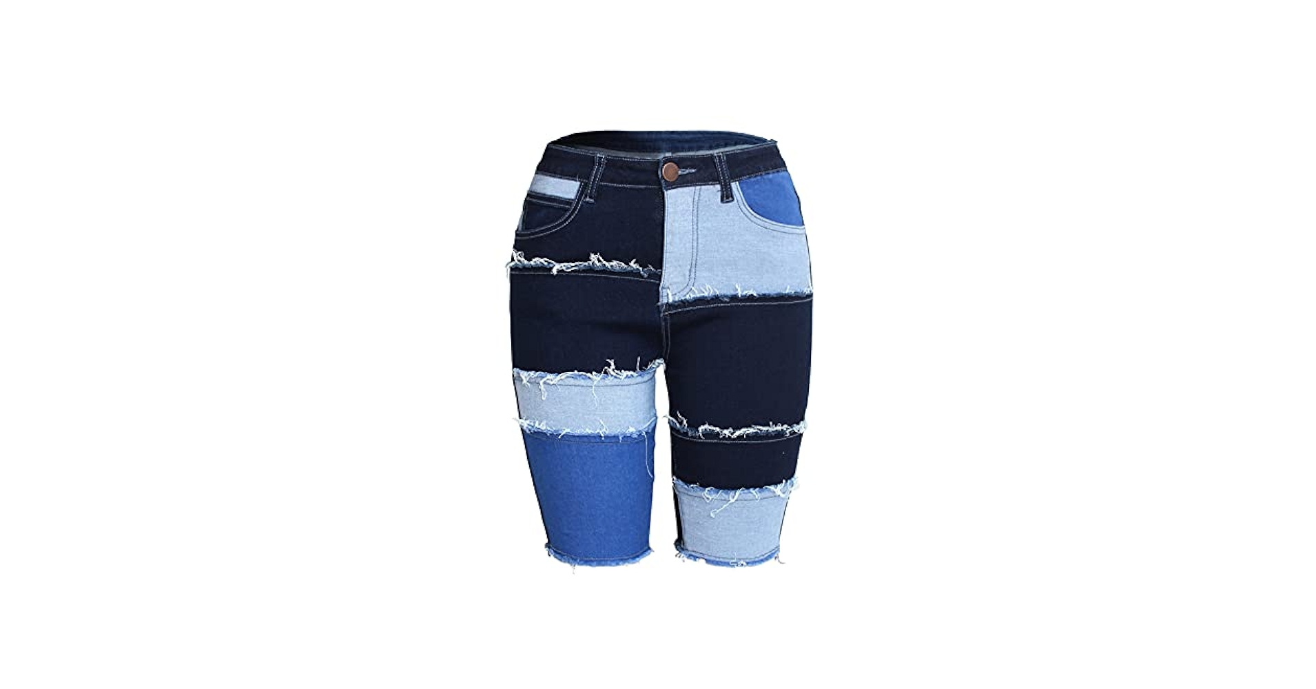 ★MUSINSA STANDARD★ Fatigue Banding Bermuda Denim Pants Dee Women's Mid Rise Patch Denim Bermuda Shorts Sexy Slim Butt