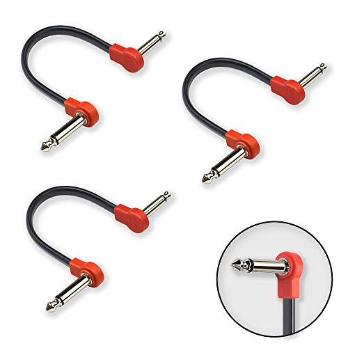 M MAKA Flat Low Profile Guitar Patch Cable 6 inch for Effects Pedals