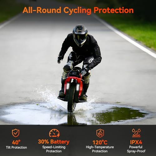 KINGSONG Elektrisch Einrad S22 Pro + 2220Wh, Motor 4000W, Reichweite bis zu 200 km, Begrenzte Geschwindigkeit 25km/h, Reifen 20\, Bluetooth, Anwendung mobil, LED-Beleuchtung