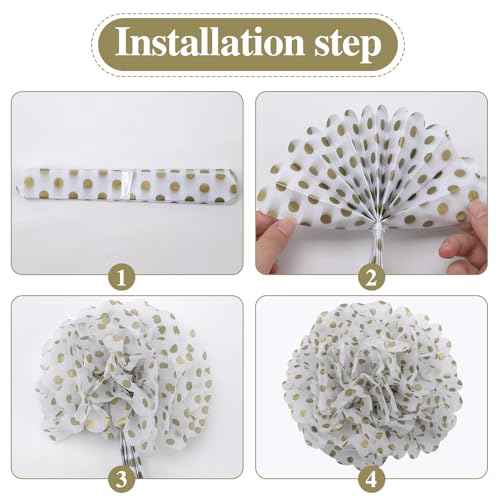 Image of BestoFun 16 PCS Sage Green Party Decorations Tissue Paper Flowers Pom Poms Decorations for Girl Groovy Birthday Baby Shower Wedding Bachelorette Room Wall Hanging Decor