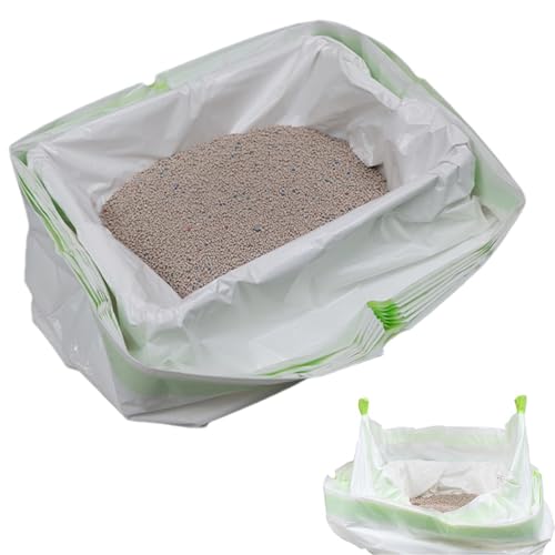Forrado de arena para gatos: bolsas de tamiz de calidad, impermeables y resistentes al desgarro | Bolsas de eliminación de de gato resistentes con agujeros de filtro para limpieza rápida, contr