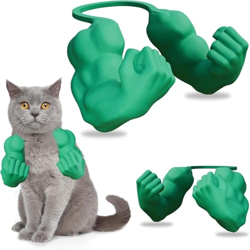 Cat Muscle Arms Halloween Costume for Cats, Green