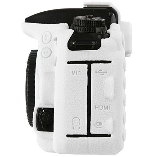 Funda de cámara para Nikon D7500 de silicona blanca miniatura 2