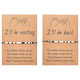 Pulseiras com código Morse, presentes para casais, presente de Natal para marido e esposa, pulseiras combinando, para casais, presentes de Natal para namorado, namorada, presente de aniversário, Small