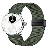 Compatibilité: SUGARJAR bracelet en nylon tissé est compatible avec le bracelet Withing s ScanWatch 2 38mm. La bande de remplacement de 18mm convient également à des modèles tels que l'Withing s ScanWatch Light/Withing s ScanWatch Nova Brilliant et d'autres