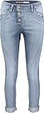  Please Damen Jeans P 78A_BQ2W4A-P78A - Boyfriend - Blau - Mid Blue Denim XS S M L XL Baumwolle Stretch, Größe:XS, Farbvariante:Blu Denim 1670