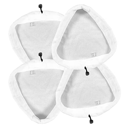 SPARES2GO Microfibre Cloth Cover Pads for Pifco 6in1 10in1 12in1 PS001 Steam Cleaner Mop (Pack of 4)