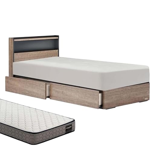 フランスベッド セレーヌ02C(引出付タイプ) マットレス セミダブル グレイ(GY)ミディアム F23R-907