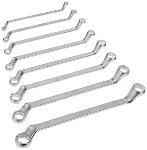 Ks Tools 920.0248 - Jeu de Clés polygonales contre-coudées - 8 pcs - En chrome Vanadium - Finition chromée