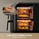 Dreame 10Qt Dual Basket Air Fryer, Ceramic Coated, Dual-Zone Compact Design - Image 4