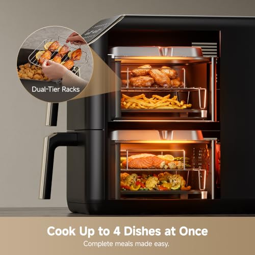 Dreame 10Qt Dual Basket Air Fryer, Ceramic Coated, Dual-Zone Compact Design - image 6