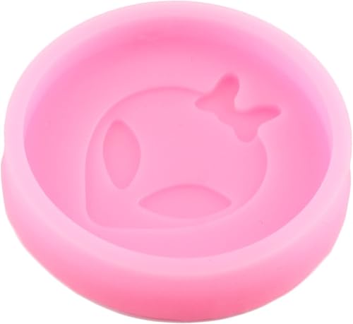 Miniatura 7 de Molde de resina para aretes, cabezas alienígenas y naves espaciales alienígenas, moldes de resina de silicona para llavero de bricolaje moldes de