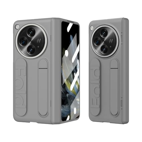 Coque Oppo Find N3 anti-chute avec support réglable et sangle grise