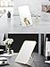 OMIRO Desk Makeup Mirror, 8 x 5 inches Table Mirror with Foldable Stand and Hanging Hole for Shaving and Travelling, White