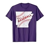 Vintage Arkansas This Is Baseball with Laces T Shirt T-Shirt