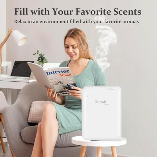 Image of STARQ Aero Luxury Smart Air Scent Diffuser Waterless Aroma Machine App Control Cold Atomization Ultra Quiet No Heat Wall Plug for Home & Office Includes Complimentary 100ml Starter Perfume