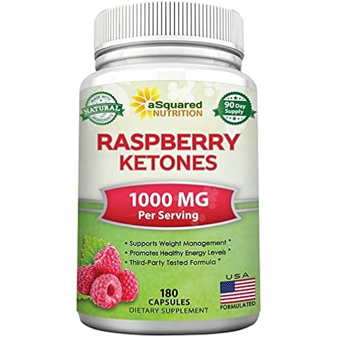 All Natural Raspberry Ketones 1000mg - 180 Capsules Cover