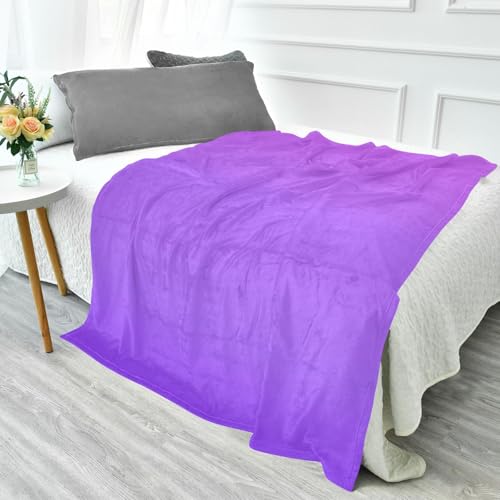 Couverture violette dégradée de lit jeté confortable haut de gamme - 5