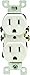 Leviton M24-05320-WMP Straight Blade Duplex Receptacle With Ears, 125 V, 15 A, 2 Pole, 3 Wire, 10 pack, White, 10 Piece