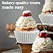 Regency Wraps Baking Cups, Greaseproof Cupcake Muffin Liners, Non-Stick for Easy Removal and Easy Serving of Baked Treats, Pack of 25, Jumbo Size, White