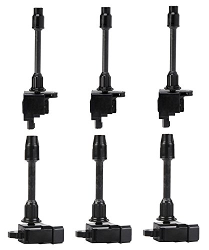 ENA Set of 6 Ignition Coil Pack Front and Rear 2000 2001 Compatible with Infiniti Nissan 00 01 Maxima I30 3.0L V6 Replacement for UF348 UF363 C1266 C1267