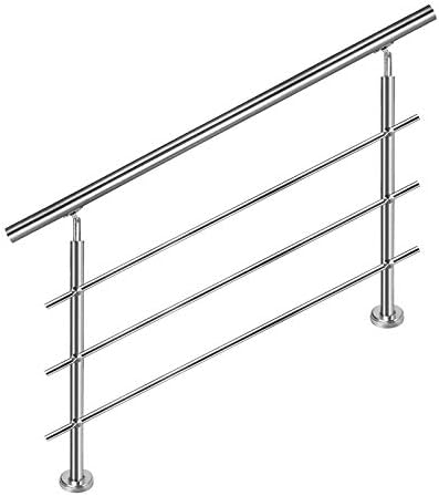 LILIIN Rampe d'escalier garde-corps en acier inoxydable 1…