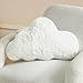 YRXRUS Cloud Pillows, White Cloud Shaped Pillow, Decorative Throw Pillow Gifts, Cute Plush Room Decor, Fluffy Faux Rabbit Fur 9.5