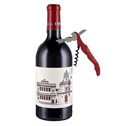 Sicilia Bedda - CERASUOLO DI VITTORIA COS DOCG - Vino Biologico - 750 Ml 13% vol. - Con Elegante Apribottiglia