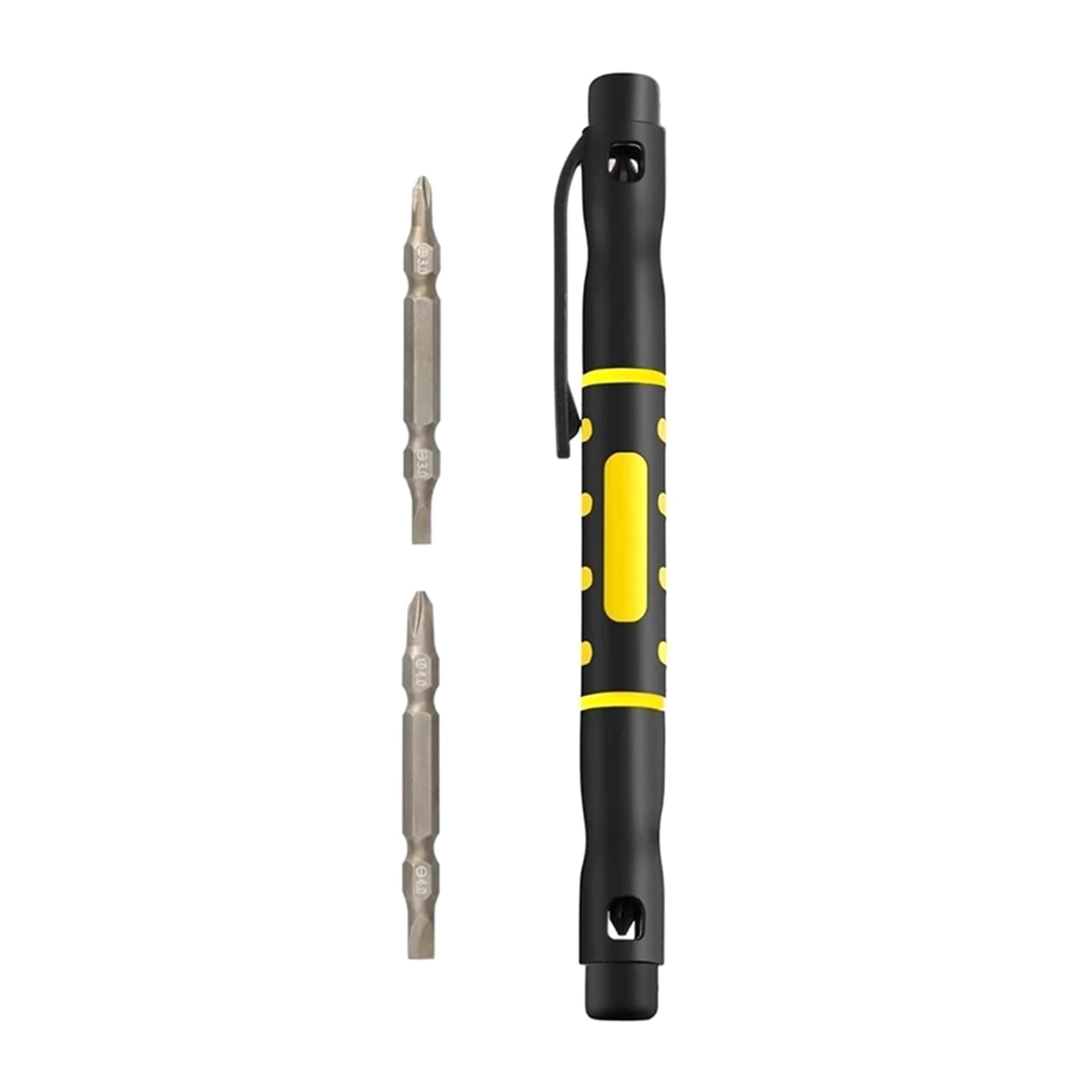 Newft Yellow Multipurpose 4 In 1 Pen Shaped Screwdrivers Lightweight Tips Double Ended Screwdriver For Home Craft Projects Screwdriver