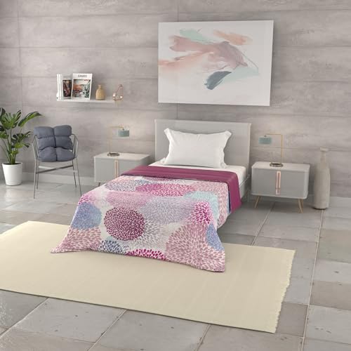 Articolo made in Italy Trapuntino Estivo Linea BASIC Made in Italy Copriletto Stampato in Morbida Microfibra - Trapunta Primavera Estate Mezza Stagione - Soffioni, Singolo 160x240cm