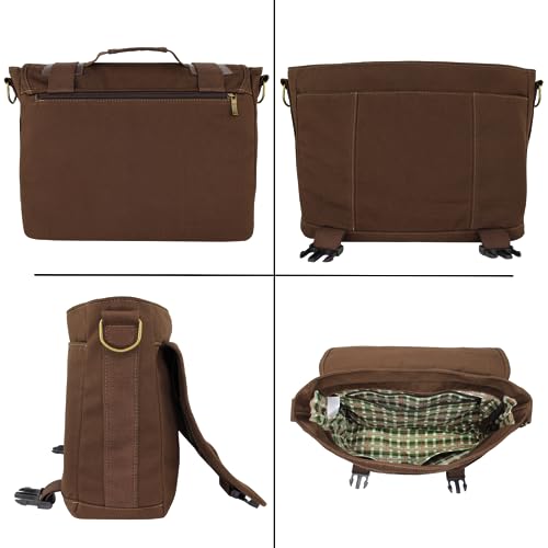 Pasta Lenna's Carteiro de Lona LE09 Marrom