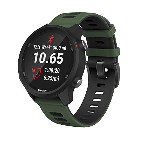 ANCOOL Compatible with Vivoactive 3 Band,20mm Quick Release Soft Silicone Replacement Strap for Forerunner 645 Galaxy Watch 42mm Gear Sport Galaxy Active 2 -Army Green