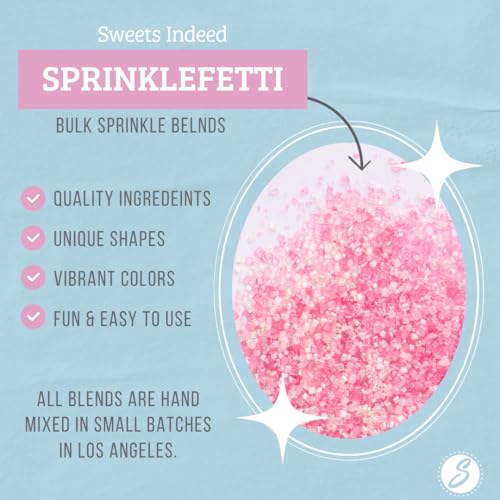 Image of Sweets Indeed Valentines Day Pink Sugar | Colored Sugar Crystals for Baking & Decorating, Cupcakes, Cookies, Cakes, Donuts & Desserts - Festive Valentine Baking Decorations | 5.11 oz