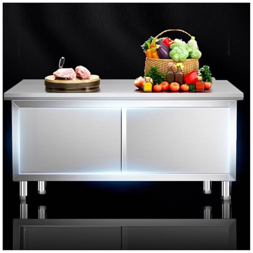 Generisch Multifunktionaler Edelstahl Arbeitstisch mit Schrank