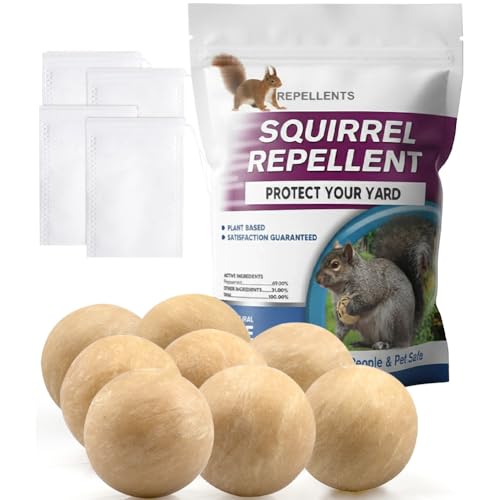 PDKIVFI Squirrel Repellent Outdoor, Chipmunk Repellent Outdoor, Outdoor Squirrel Repellent, Chipmunk and Squirrel Repellant for Garden/Attic/Cars/RVs, Keep Squirrels Away, 8Packs