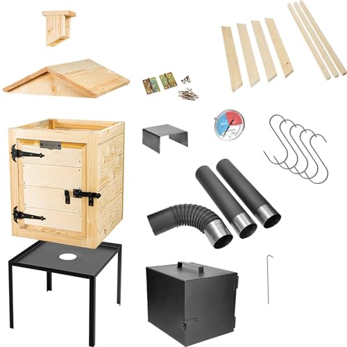 BROWIN® Garten-Räucherofen ausgesuchtem, geschliffenem Fichtenholz 330337 | 60 cm Smoker mit Feuerstelle aus Naturholz | inkl. Zubehör | Fleisch, Fisch und Käse Räuchern BROWIN® Garten-Räucherofen ausgesuchtem, geschliffenem Fichtenholz 330337 | 60 cm Smoker mit Feuerstelle aus Naturholz | inkl. Zubehör | Fleisch, Fisch und Käse Räuchern