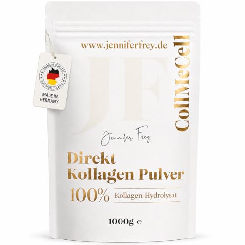 Poudre de collagène Jennifer Frey CollMeCell 1000g de peptides hydrolysés purs sans goût