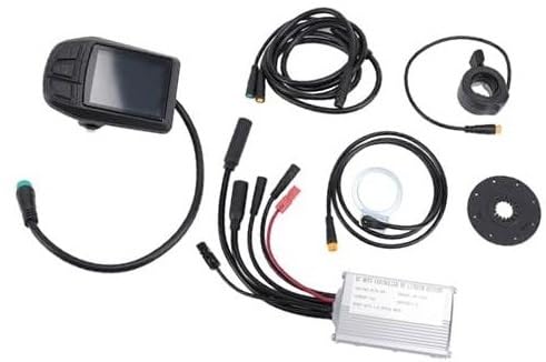 Clynex Controlador de 15 A, panel de aleación de aluminio, pantalla UKC3, kit de conversión de bicicleta eléctrica, sensor de asistencia de pedal de acelerador de pulgar Controlador de patinete eléctr
